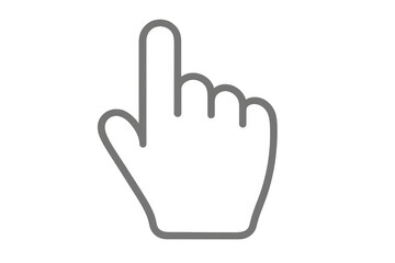 White hand cursor pointer icon selecting or clicking on transparency grid, representing digital interface action