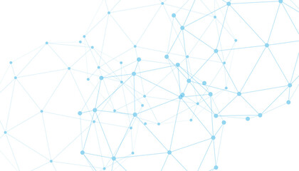 Abstract white blue digital technology futuristic communication high tech concept background. Technology dots lines connect network background.