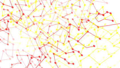 Abstract lines and connecting dots technology background