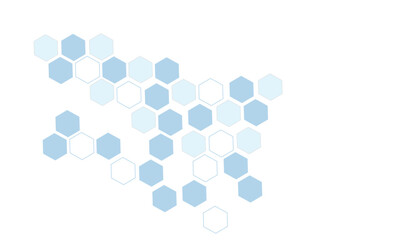 Abstract cube hexagon shape background. Digital technology concept