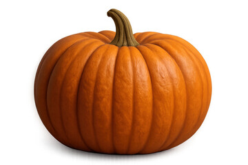 Obraz premium Pumpkin, symbol of halloween and autumn, standing ripe, orange, and ready for harvest on transparent background