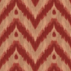 Red Tribal Energy Ikat Vector