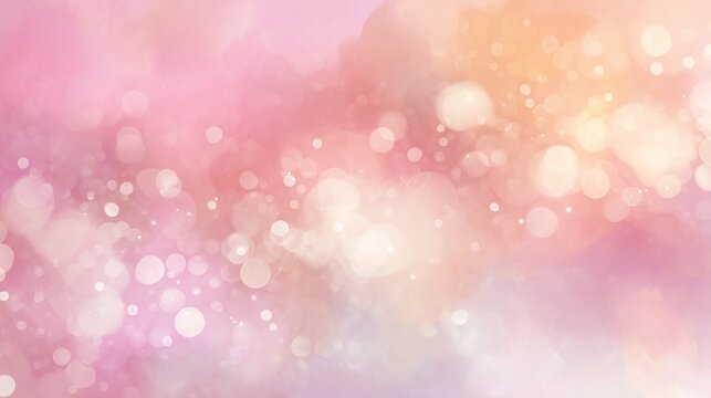 A Dreamy Blend of Soft Pastels Creating a Serene Atmosphere Filled with Gentle Light and Whimsical Bokeh Effects
