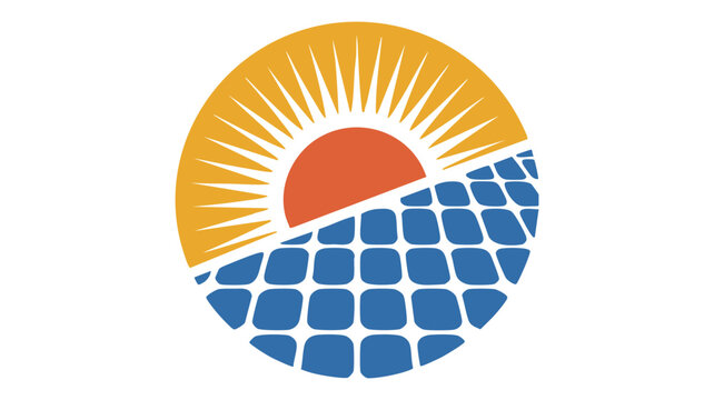 Solar energy panel sun logo icon