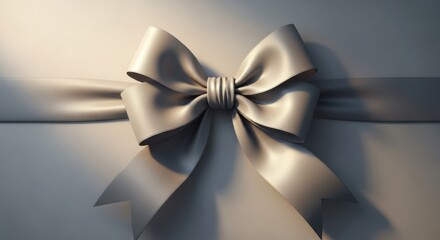 Elegant satin bow tied for celebration elegant gift wrapping decoration or festive occasion