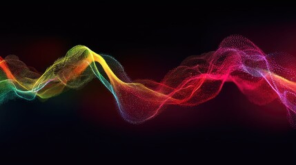 Colorful Abstract Wave Pattern with Smooth Flowing Motion Effect