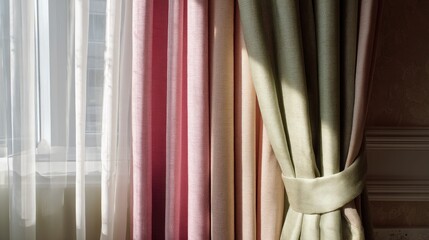 Elegant Window Drapery with Sheer Fabrics and Soft Natural Light
