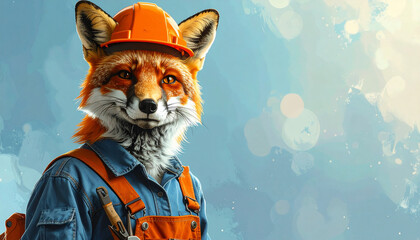 Fox Construction Worker