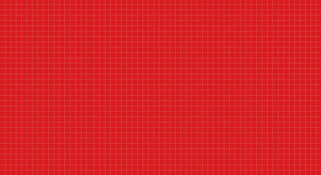 Vibrant red graph paper background for technical drawing and design projects