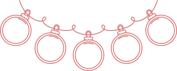 Festive Christmas Ornament Garland Frame