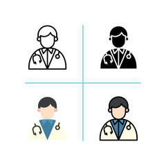Doctor Hospital and medical care icon