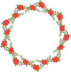 Red flower garland for wedding