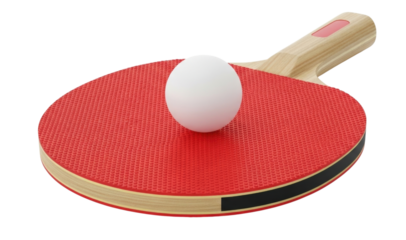 Ping pong paddle with egg on top transparent background cutout png