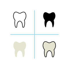 Tooth Hospital and medical care icon