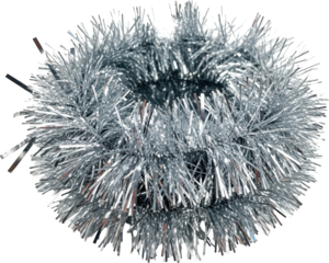 Metallic Silver Garland Christmas Decoration Isolated Object