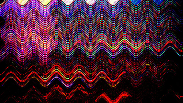 Vibrant colorful wavy abstract digital pattern background texture