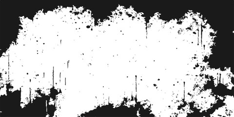 Abstract black ink splatter grunge texture design element