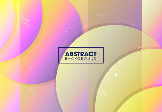 Abstract Overlapping Pastel Circular Shapes Background