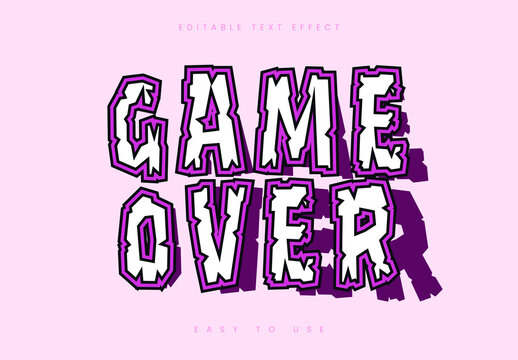 Gaming Horror Title Text Style Template