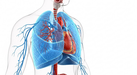 Pulmonary Edema and Fluid Build-Up in Heart Failure – Medical Concept