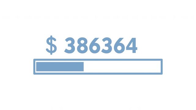 Dollars one millions to zero, decreasing, counter reverse, currency savings or business loss concept