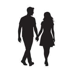  Couple Holding Hands Silhouette Depicting Romance, Connection, and Togetherness in Relationship