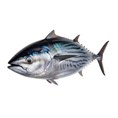 Fototapeta premium A vibrant, detailed illustration of a tuna fish on a black background