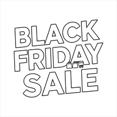Silhouette sale black Friday vector