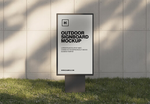 Outdoor Signboard Mockup