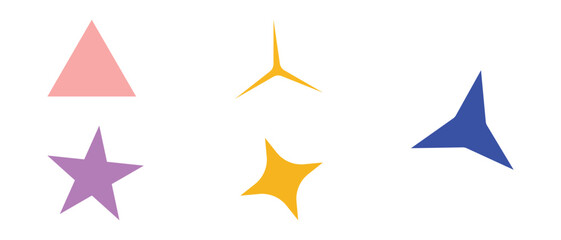 Modern Geometric Star Triangle Icon Shape Pack