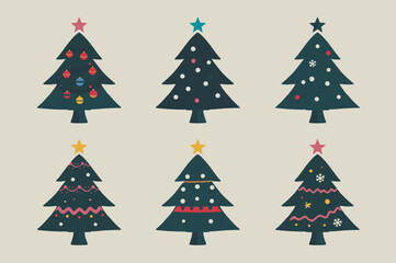 Obraz premium Stylized Xmas Tree Graphics