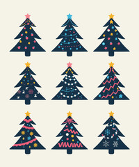 Modern Green Christmas Tree Designs Collection
