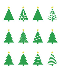 Modern Green Christmas Tree Designs Collection