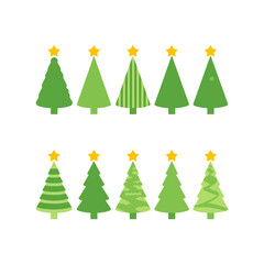 Modern Green Christmas Tree Designs Collection