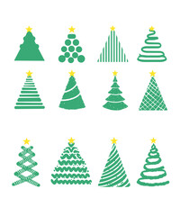 Modern Green Christmas Tree Designs Collection