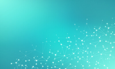 Molecular structure and genetic engineering, molecules DNA, neural network, scientific research. Abstract background for innovation technology, science, healthcare, and medicine