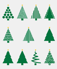 Modern Green Christmas Tree Designs Collection