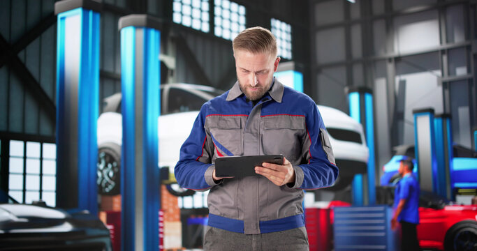 Professional Mechanic Inspecting Vehicle Safety