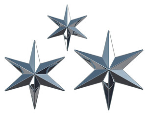 Obraz premium Metallic 3D Stars