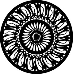 Circular Floral Mandala Vector Design