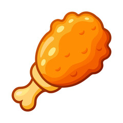 fried chicken drumstick single piece