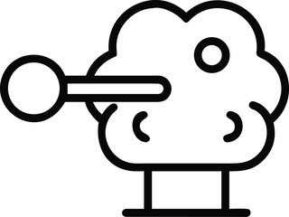 An icon representing a brain examination or brain scan.