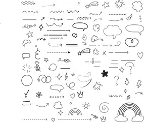 Vibrant Hand-Drawn Doodle & Annotation Elements