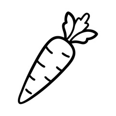 Carrot Vector Icon Outline Illustration