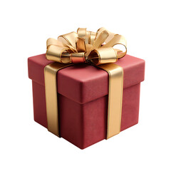 Elegant Red Gift Box with Golden Ribbon for Special Occasions and Festive Celebrations 