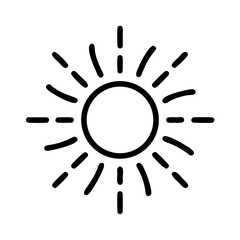 Bright Sun Rays Outline Icon