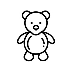 Teddy Bear Toy Outline Icon