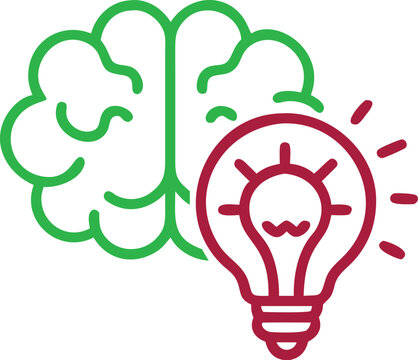 A light bulb with a brain, representing a brainstorm or a creative idea. - Powered by Adobe