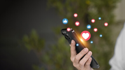 Social Media Engagement and Digital Marketing Concept