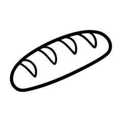 Bread Loaf Line Icon for Bakery and Food Design